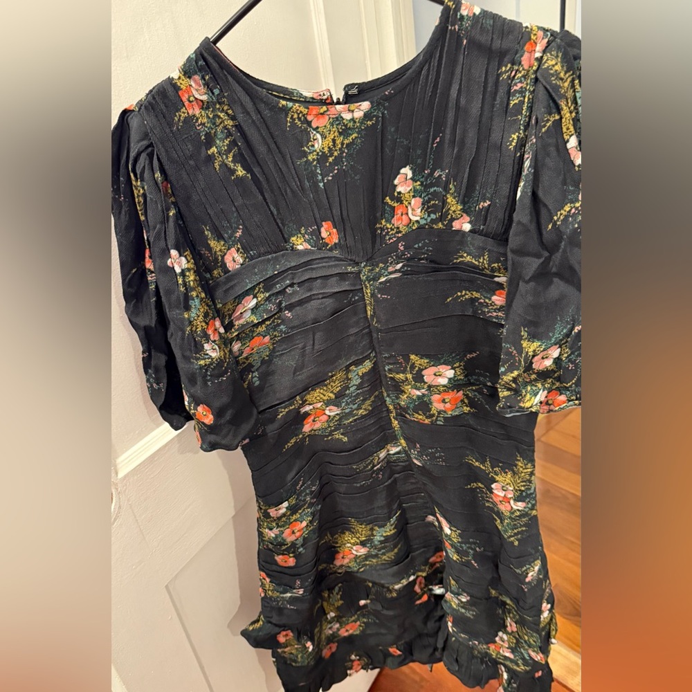 Joie Black Dress with Floral Accents